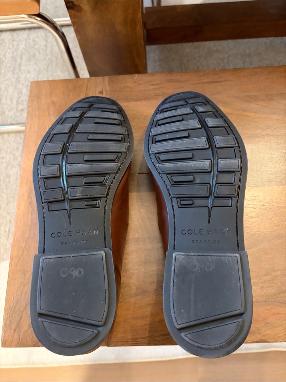 Cole Haan Men's Chestnut Brown Leather Slip-On Loafers - Picture 5 of 6